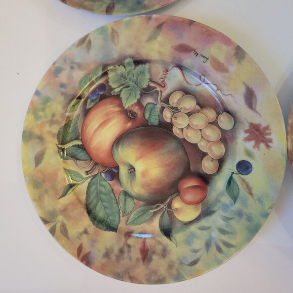 Set Of 5 St. Limoges Fruit-Themed Porcelain Plates Decorative Kitchenware - Picture 2 of 9